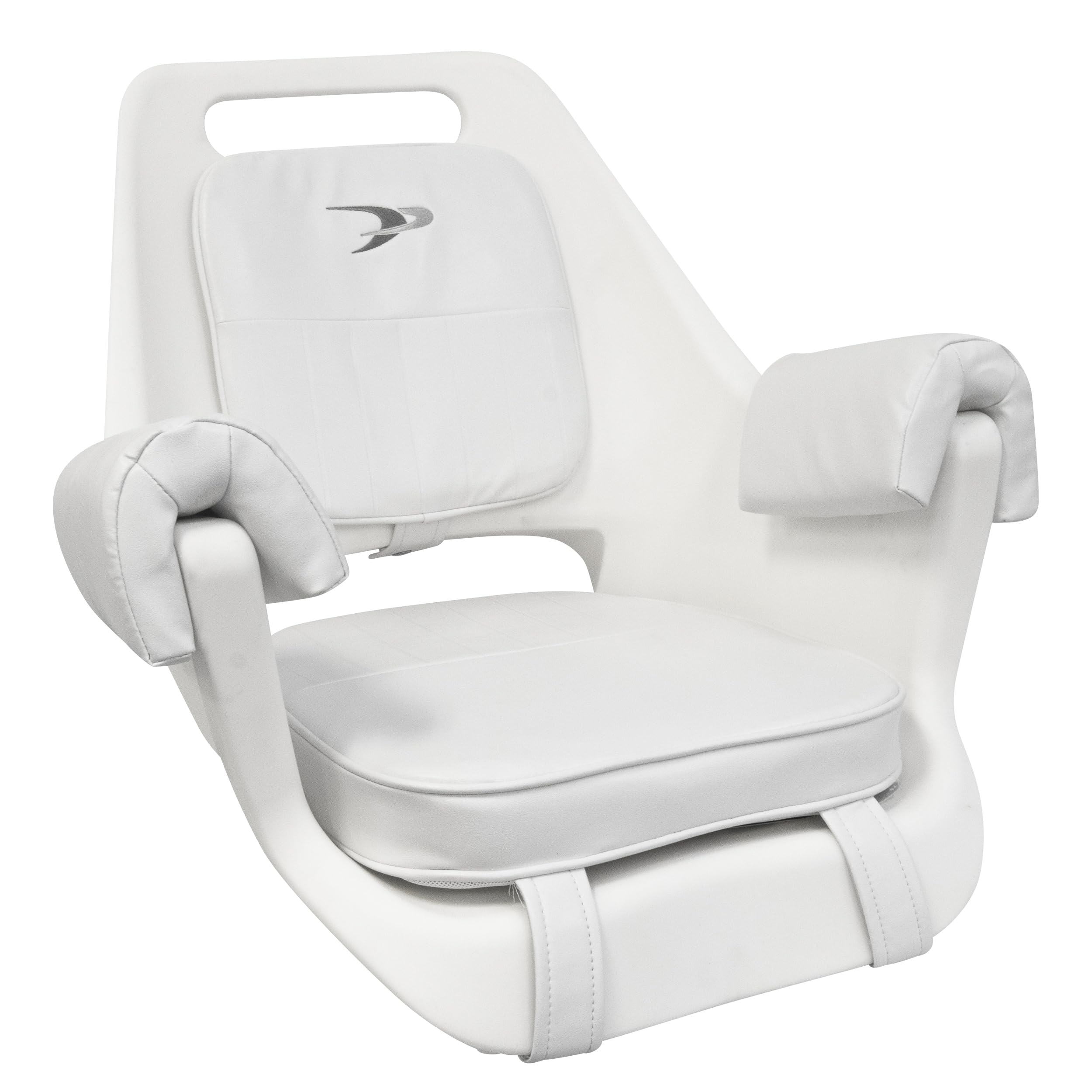 Wise Seats 8WD007-710 Wise Deluxe Pilot Chair w/Padded Arm Rests & Cushions, White