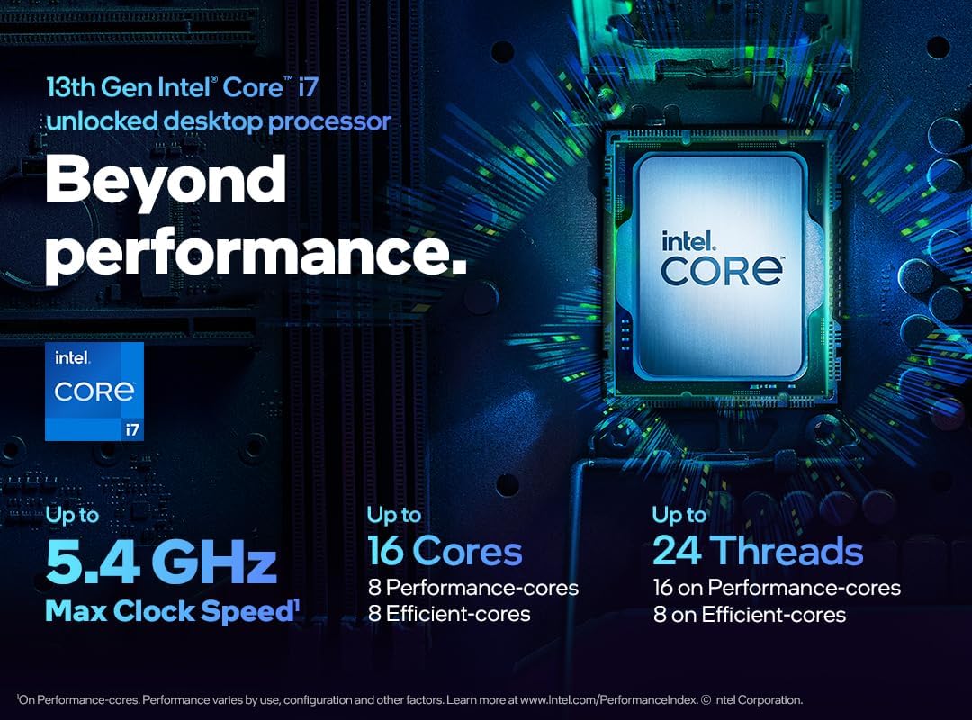 Intel Core i7-13700K (SRMB8) Core i7 13th Gen Raptor Lake 16-Core (8P+8E) P-core Base Frequency: 3.4 GHz E-core Base Frequency: 2.5 GHz LGA 1700 125W Intel UHD Graphics 770 (SRMB8) Desktop Processor Retail Box