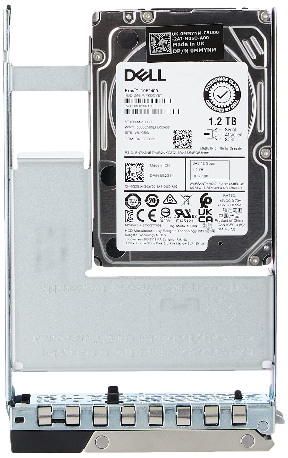 Dell 400-ATJM 1.2TB 10K RPM SAS 12GBPS 512N 2.5IN HOT-Plug 3.5IN HYB CARR - (Components > Internal Hard Drives