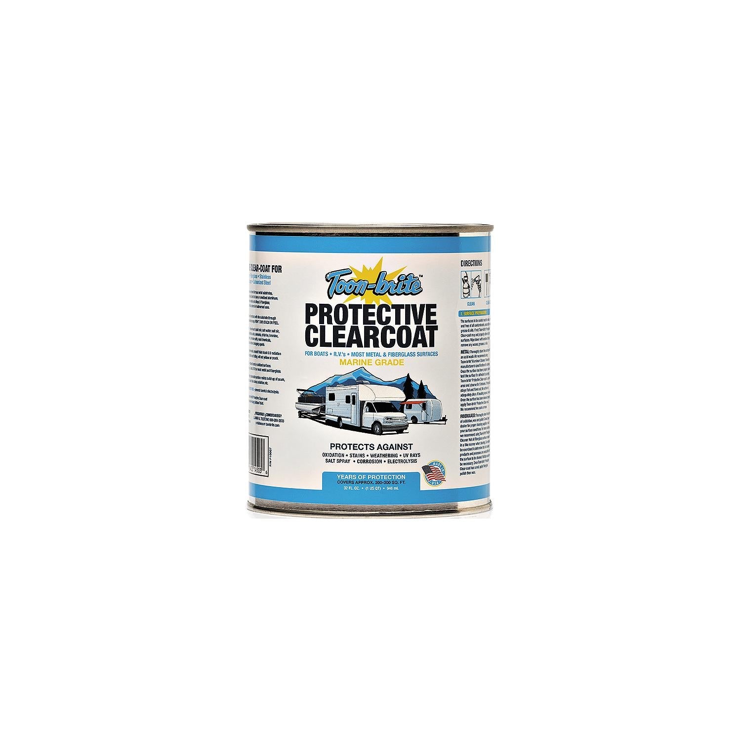 Toonbrite P100QT Toon-Brite Aluminum Cleaner & Protective Clear-Coat