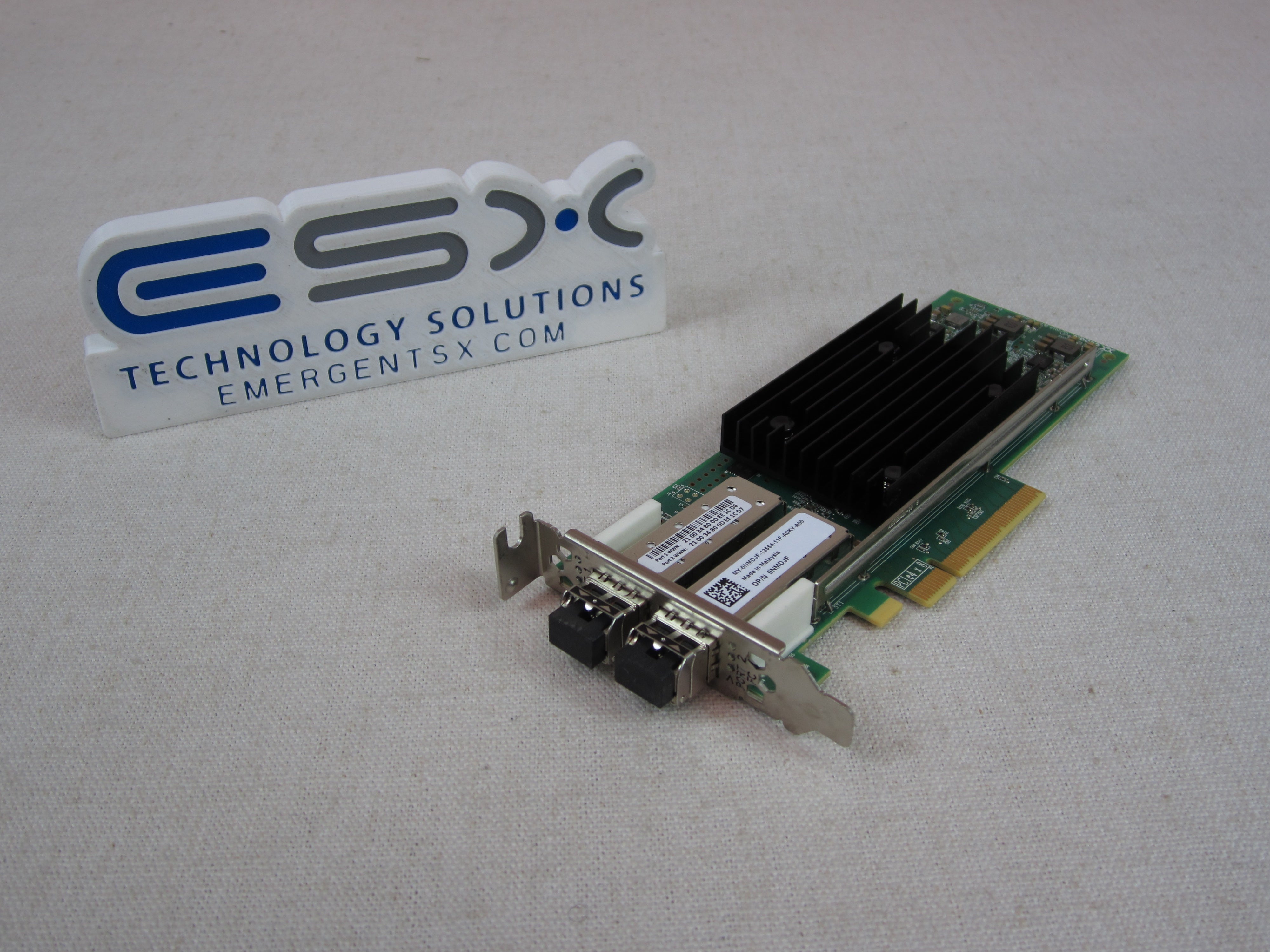Dell NMDJF QLogic QLE2772L Dual Port 32Gb/s FC HBA Low Profile w/ SFPs