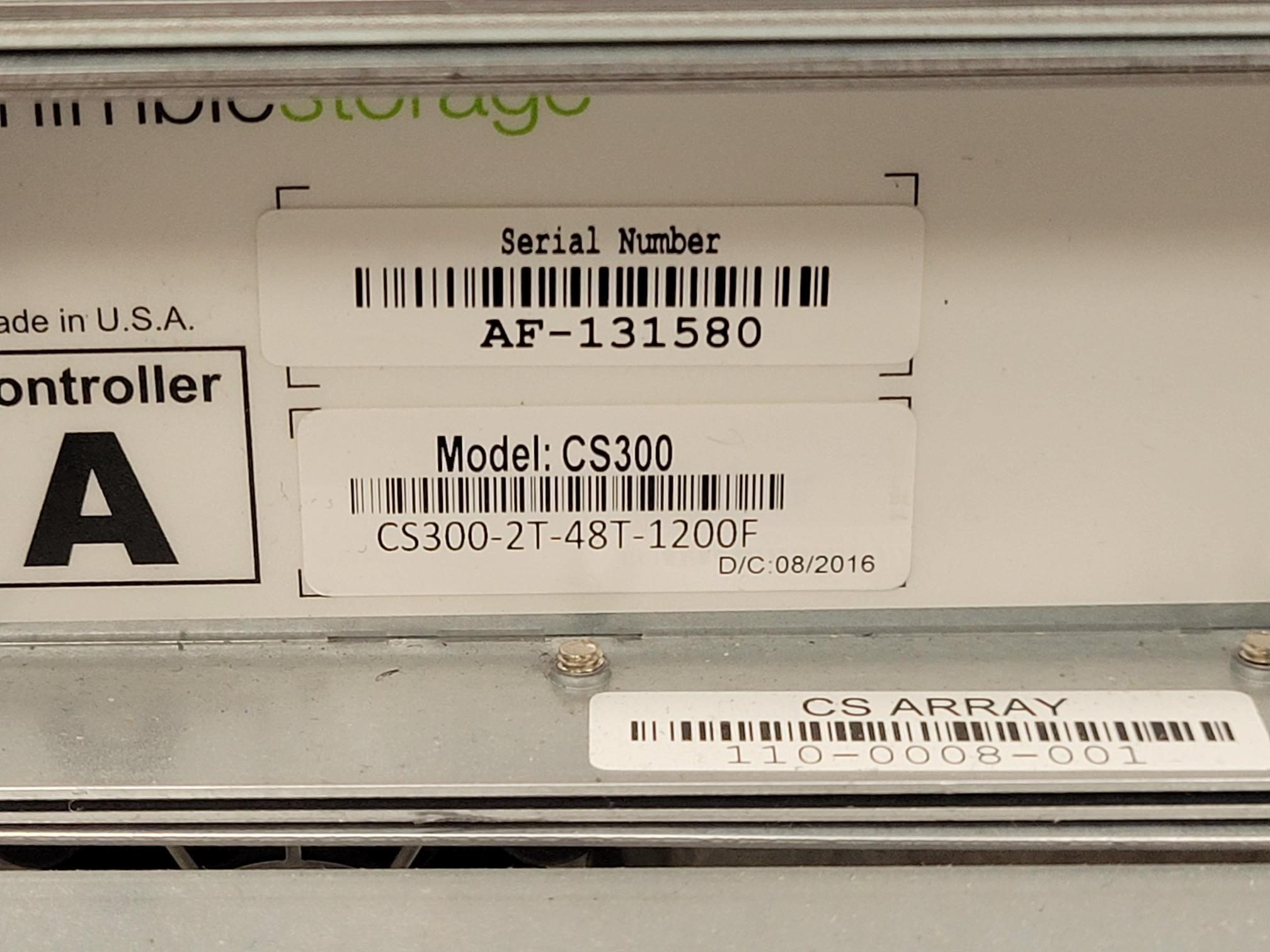138TB Nimble Storage CS300 & ES1-H90T – 4.3TB Flash, 10Gbe