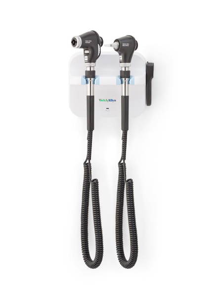 Welch Allyn Green Series 777 Wall Transformer with PanOptic Plus LED Ophthalmoscope, MacroView Plus LED Otoscope for iExaminer, with iExaminer SmartBracket Accessory (777-PM3XXX-US