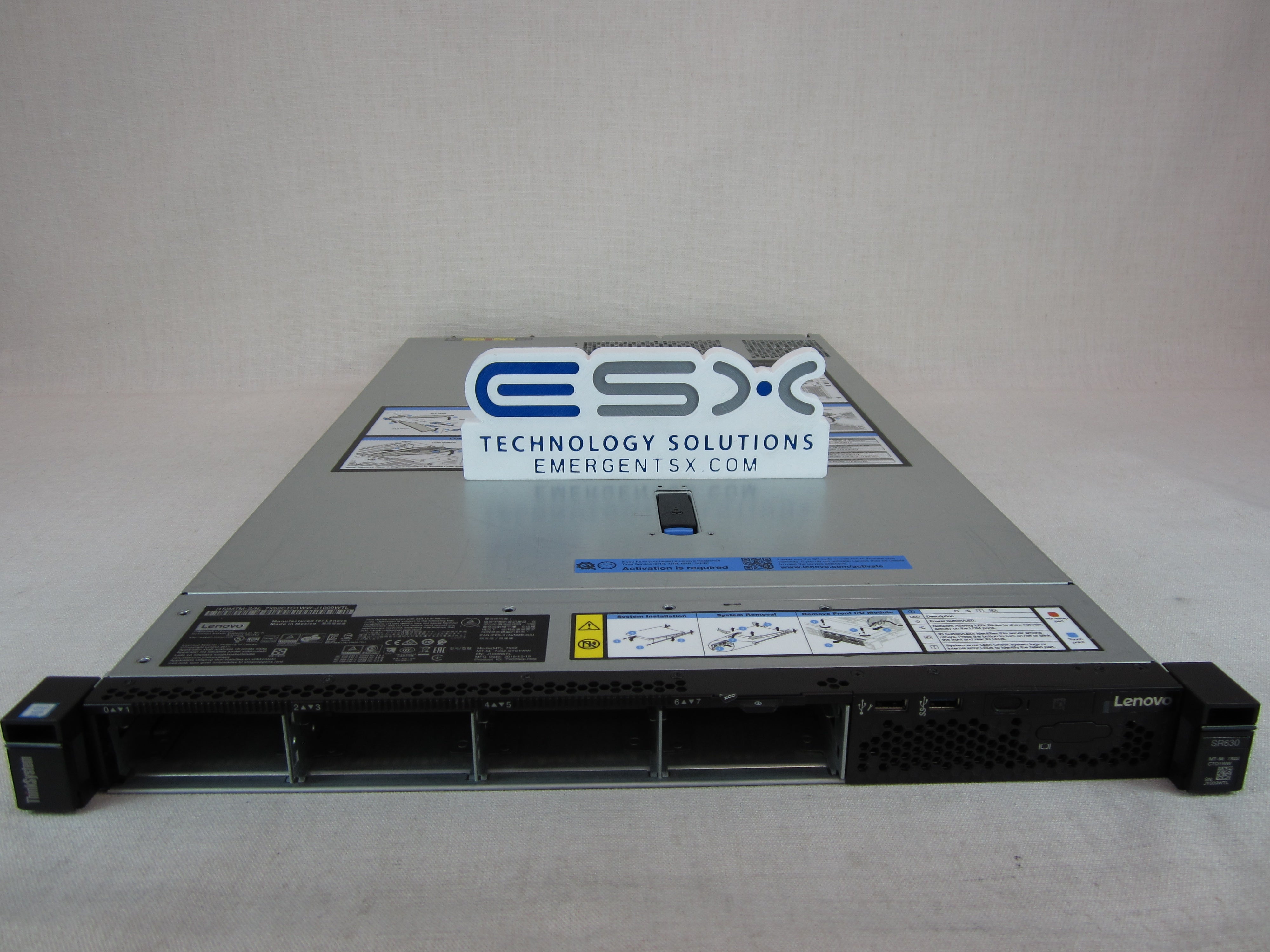 Lenovo SR630 1U 8x SFF CTO Server – 1x Heatsink, 2x 550W, 01PE933 System Board