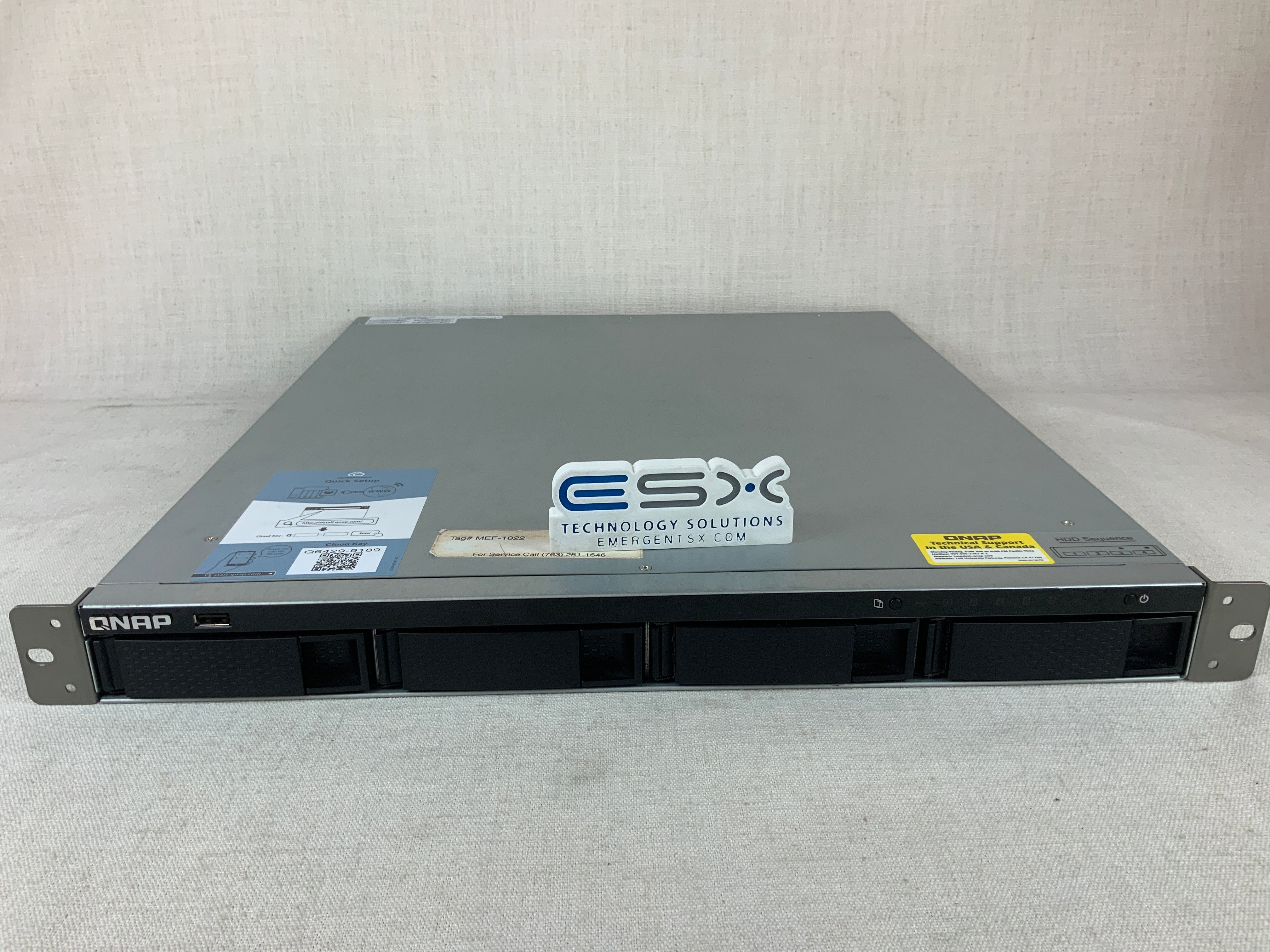 QNAP TS-463U 1U 4 Bay LFF Rack Mount NAS