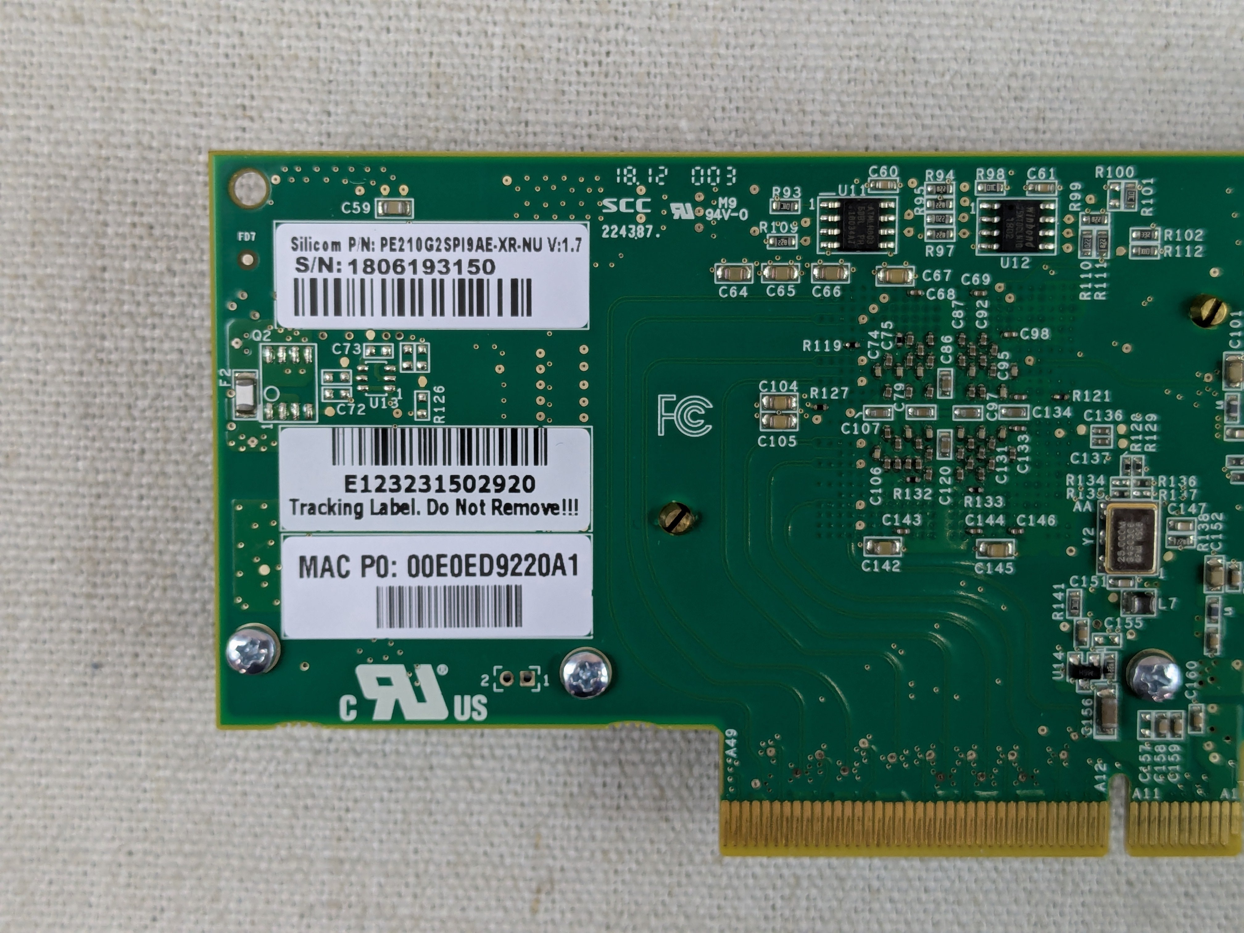 PE210G2SPI9AE-XR-NU Silicom Dual Port 10G SFP+ Network Card Low Profile