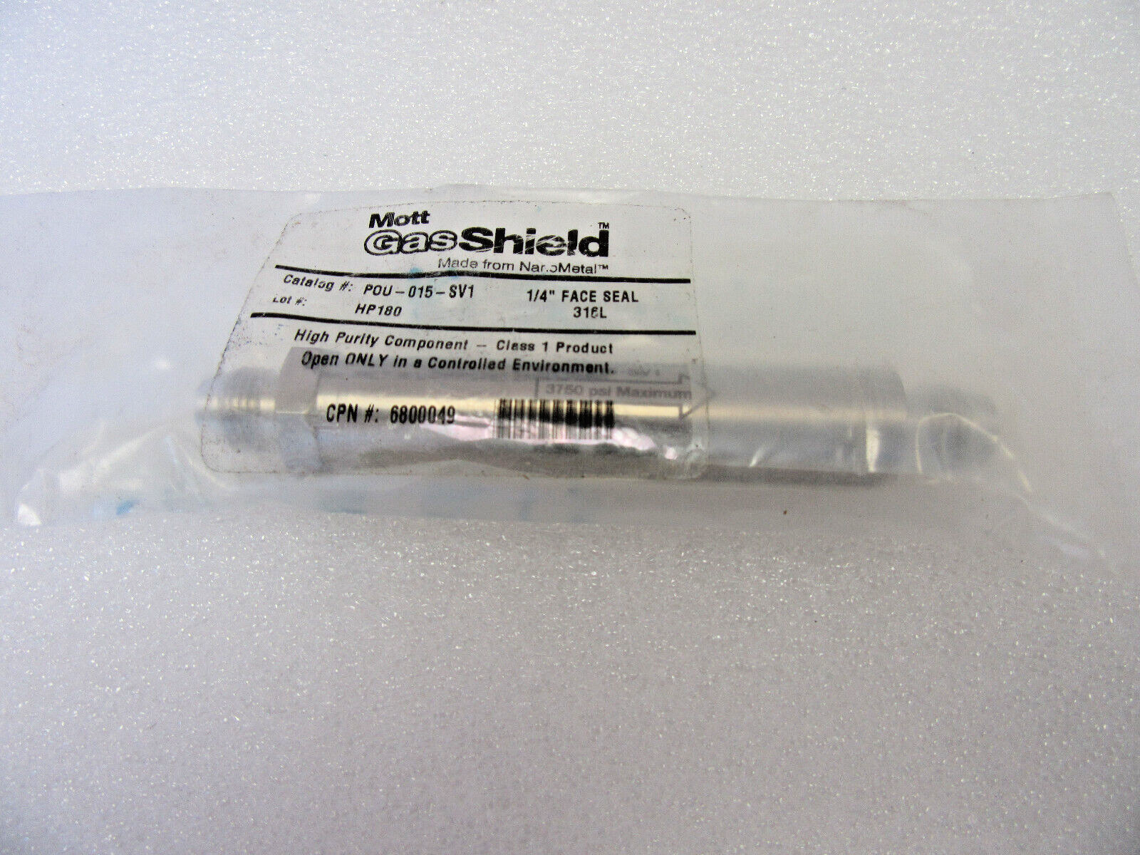Mott P0U-015-SV1 Gas Filter - Side View | Alo Tech Solutions