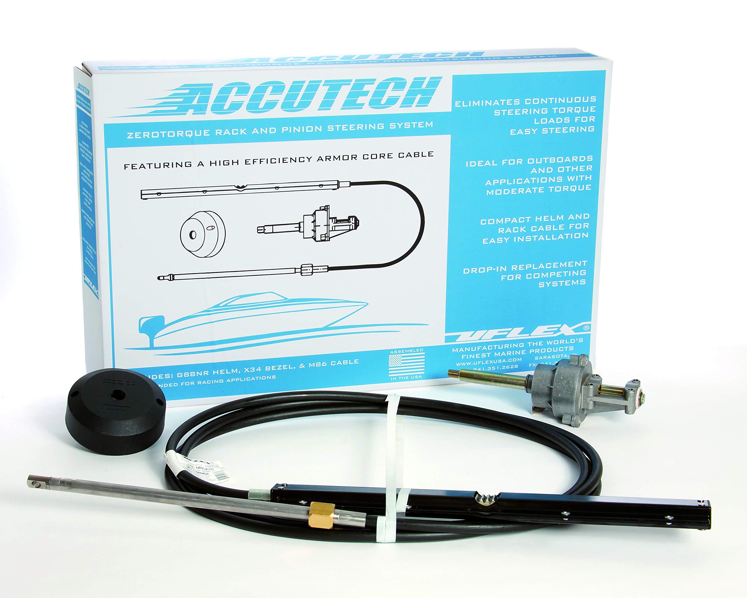 Uflex ACCUTECH16 16' Zerotorque Feedback Rack Steering System