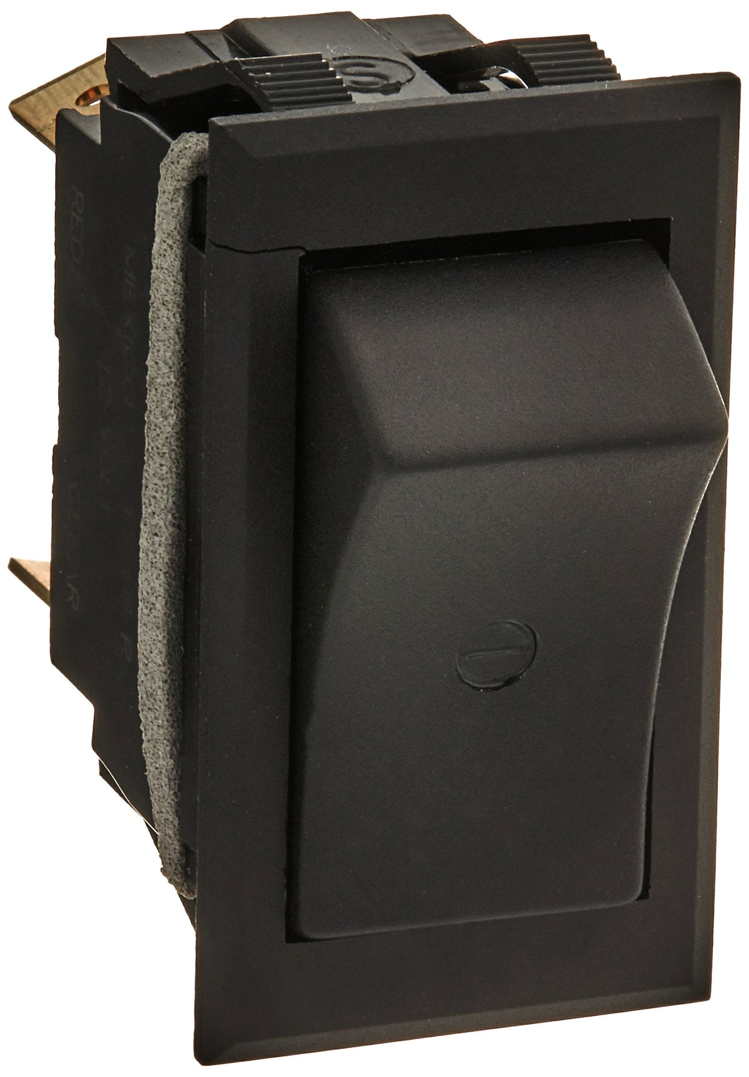 Sierra RK19550-1 Contura Black Illuminated Waterproof DPDT 7 Blade Terminal, (On)/Off/(On) Rocker Switch