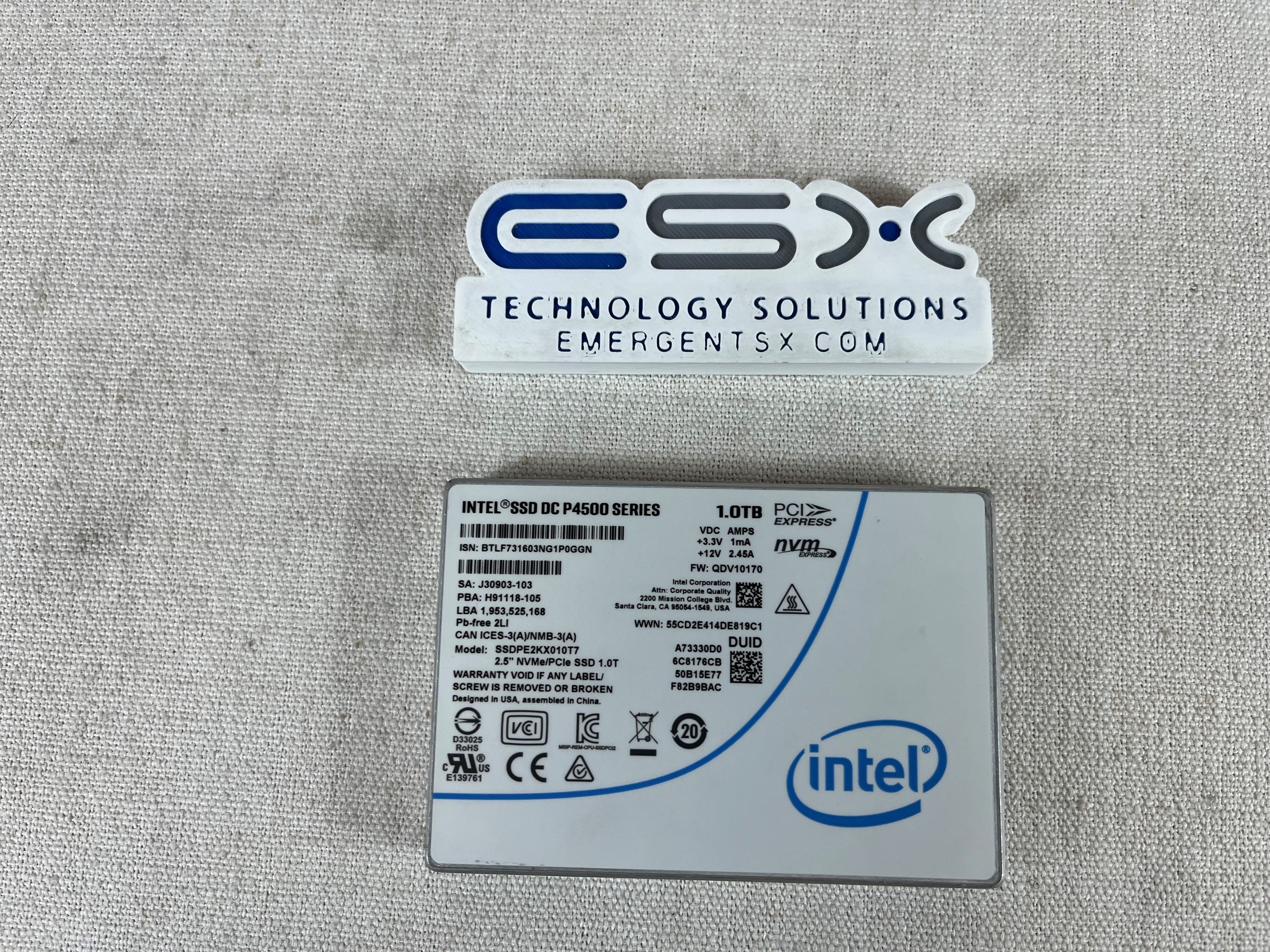 INTEL P4500 1TB 2.5 U.2 NVME SSD SSDPE2KX010T7
