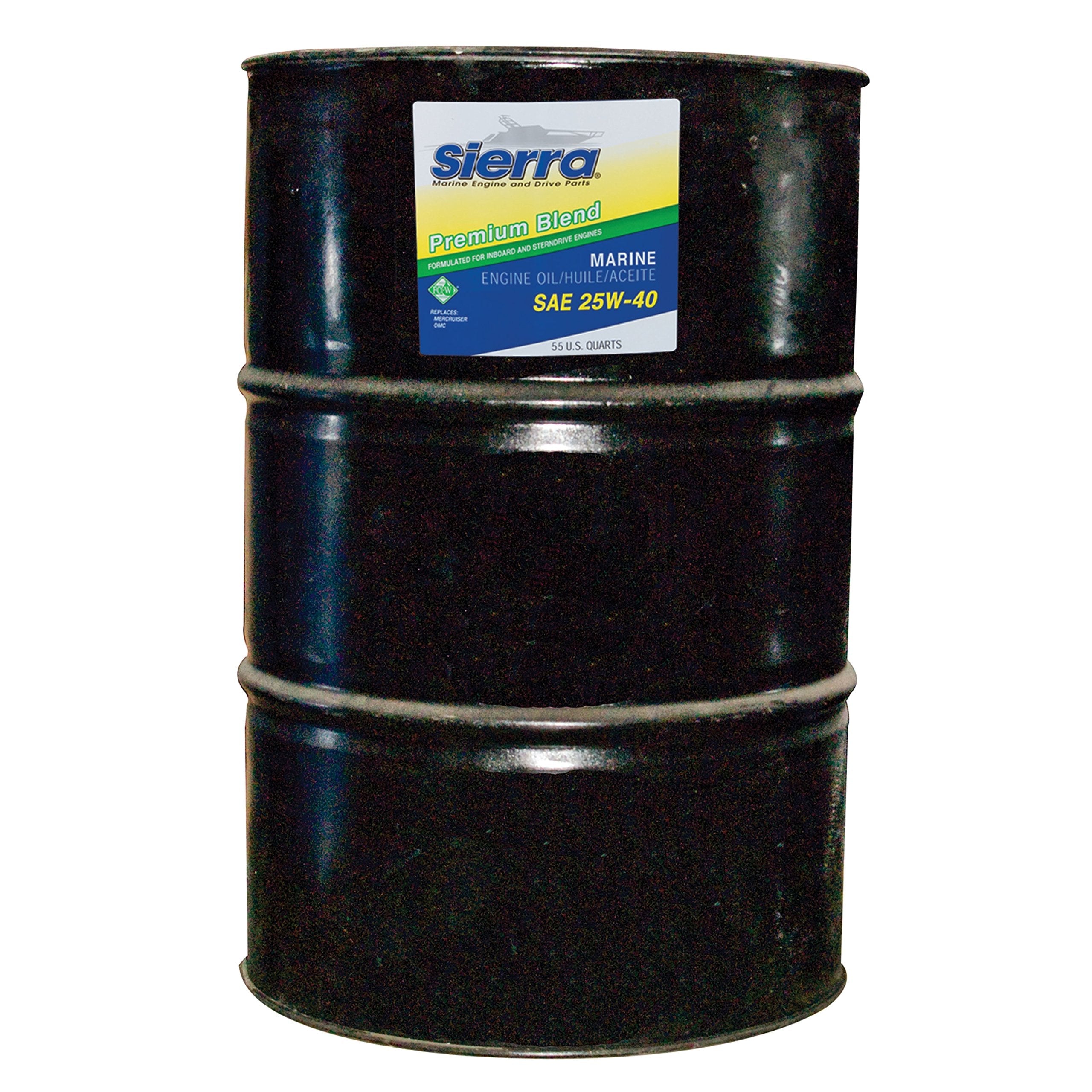 Sierra 94007 Oil-25W40 FCW I/O-I/B, 55 Gal. Drum