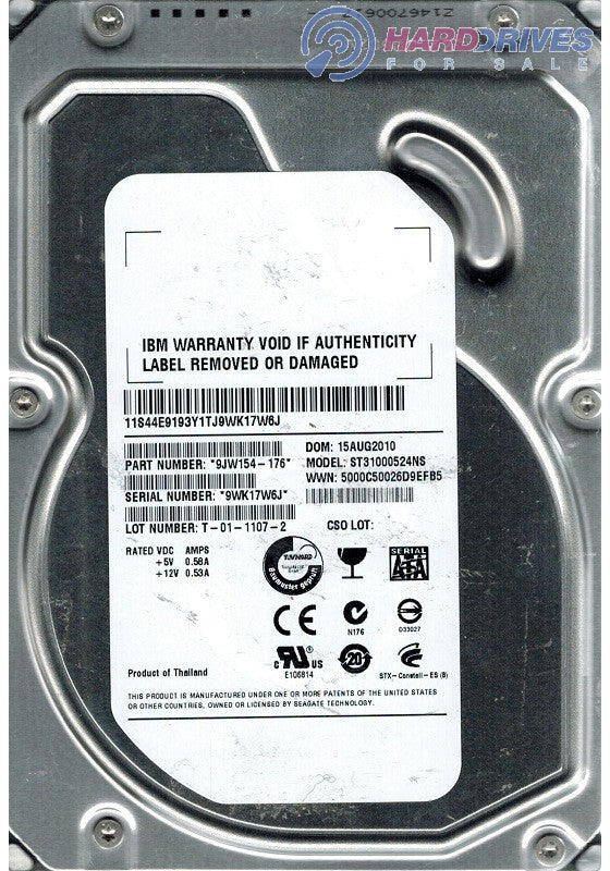 Seagate ST31000524NS 1TB SATA 3.5" Internal HDD for Data Recovery