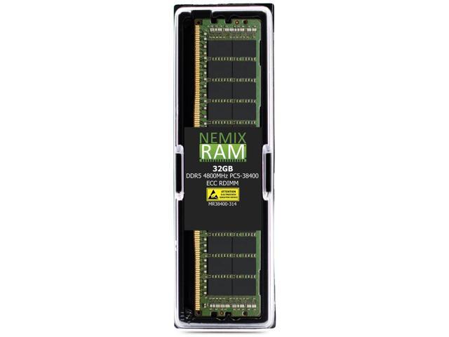 NEMIX RAM 32GB (1X32GB DDR5 4800MHZ PC5-38400 1Rx4 1.1V CL40 288-PIN ECC RDIMM Registered Server Memory Compatible with HP Z4 G5 Workstation
