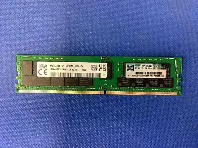 P03053-0A1 HPE 64GB 2RX4 DDR4-3200Mhz REGISTERED SMART MEMORY P00930-B21 - OEM
