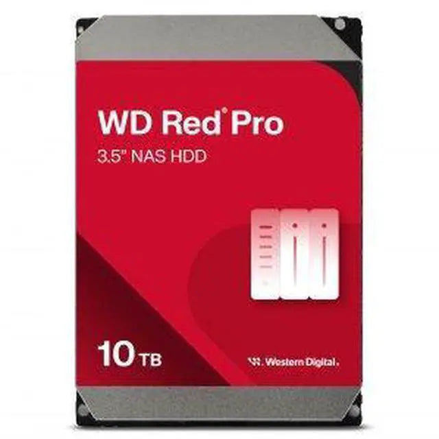 Western Digital 10TB WD Red Pro NAS Internal Hard Drive HDD - 7200 RPM, SATA 6 Gb/s, CMR, 512 MB Cache, 3.5" - WD103KFBX