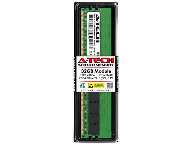 32GB RAM for Dell PowerEdge T560, R660, R660xs, R6615, R6625, R760, R760xa, R760xd2, R760xs, R7615, R7625, R860, R960 | DDR5 4800MHz EC8 RDIMM PC5-38400 2Rx8 ECC Registered Server Memory Single Module