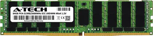 64GB RAM Replacement for Samsung M386A8K40BM2-CTD7Q, M386A8K40BM2-CTD7Y | DDR4 2666MHz PC4-21300 ECC LRDIMM 4Rx4 Server Memory