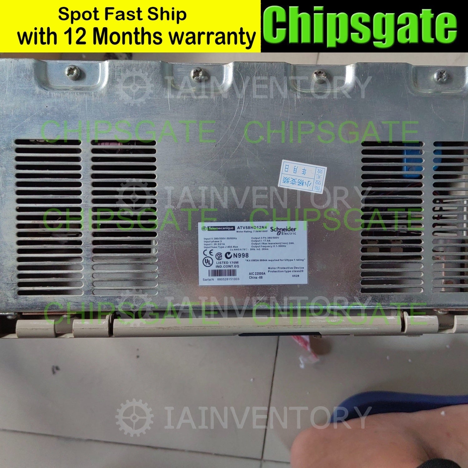 TELEMECANIQUE/SQUARE D ATV58HD12N4Z 7.5kW 10HP 17.6A 3Ph AC Drive Component