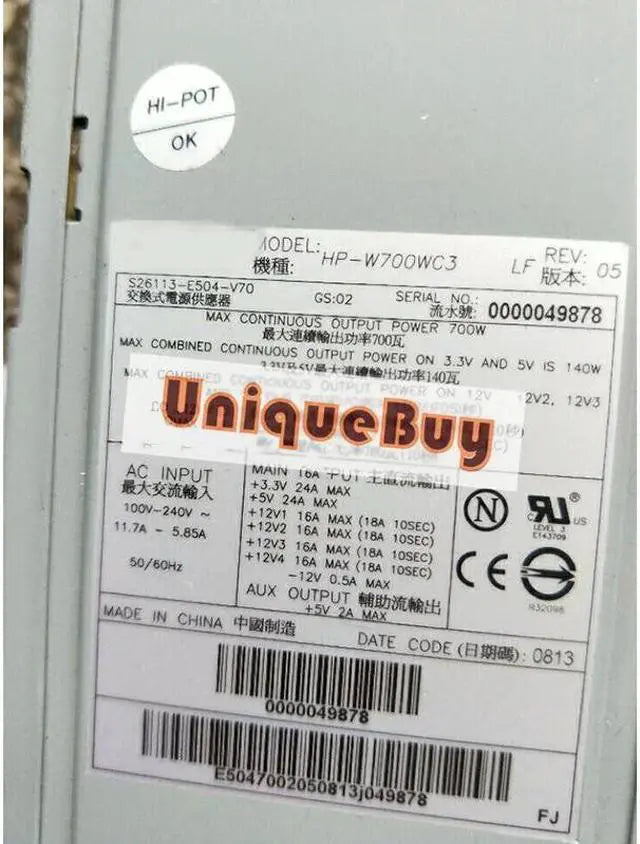 For H-IPRO H-P-W700WC3 Server S26113-E504-V71/V70 Workstation Power Supply 700W Psu