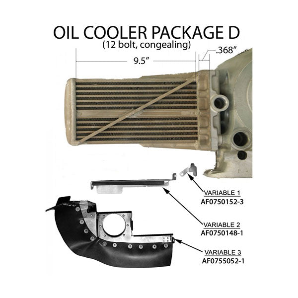 Cessna 180 1956-81 182 58-73 Package B Engine Baffle Kit, Bare, Black Seals