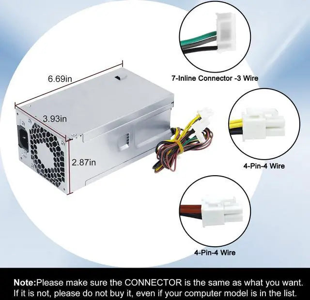 LXun Upgraded D19-260P1A Power Supply 260W Power Supply Replacement L70041-002 PCG004 Compatible with HP prodesk 400 G7 480 G7 600 G6 800 G6 7-Inline Connector + 4-Pin*2