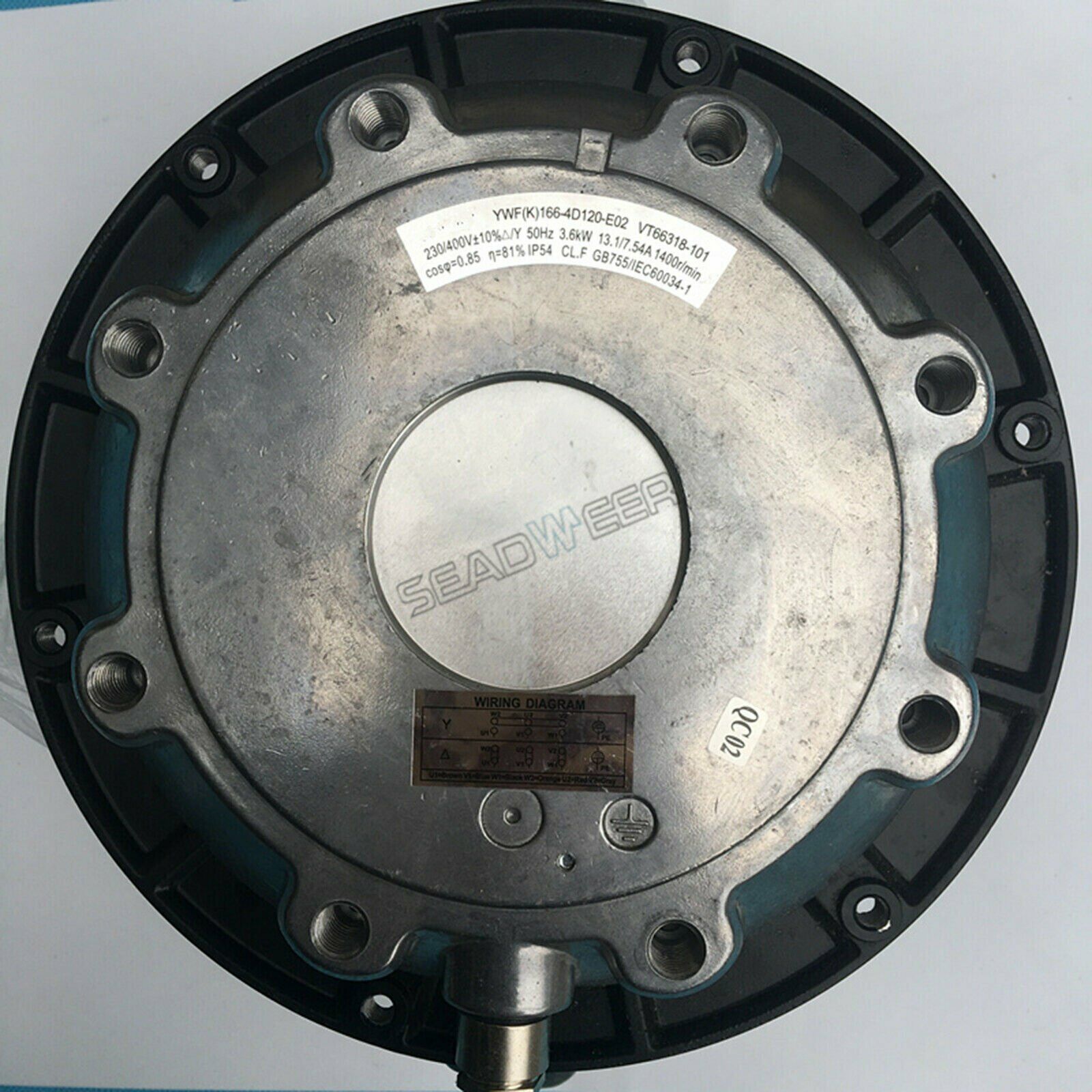 MK165-4DK.24.N ZIEHL-ABEGG centrifugal Fan Motor 3-230/400V 3.5-3.8KW 50/60hz for Atlas GA55 Air Compressor