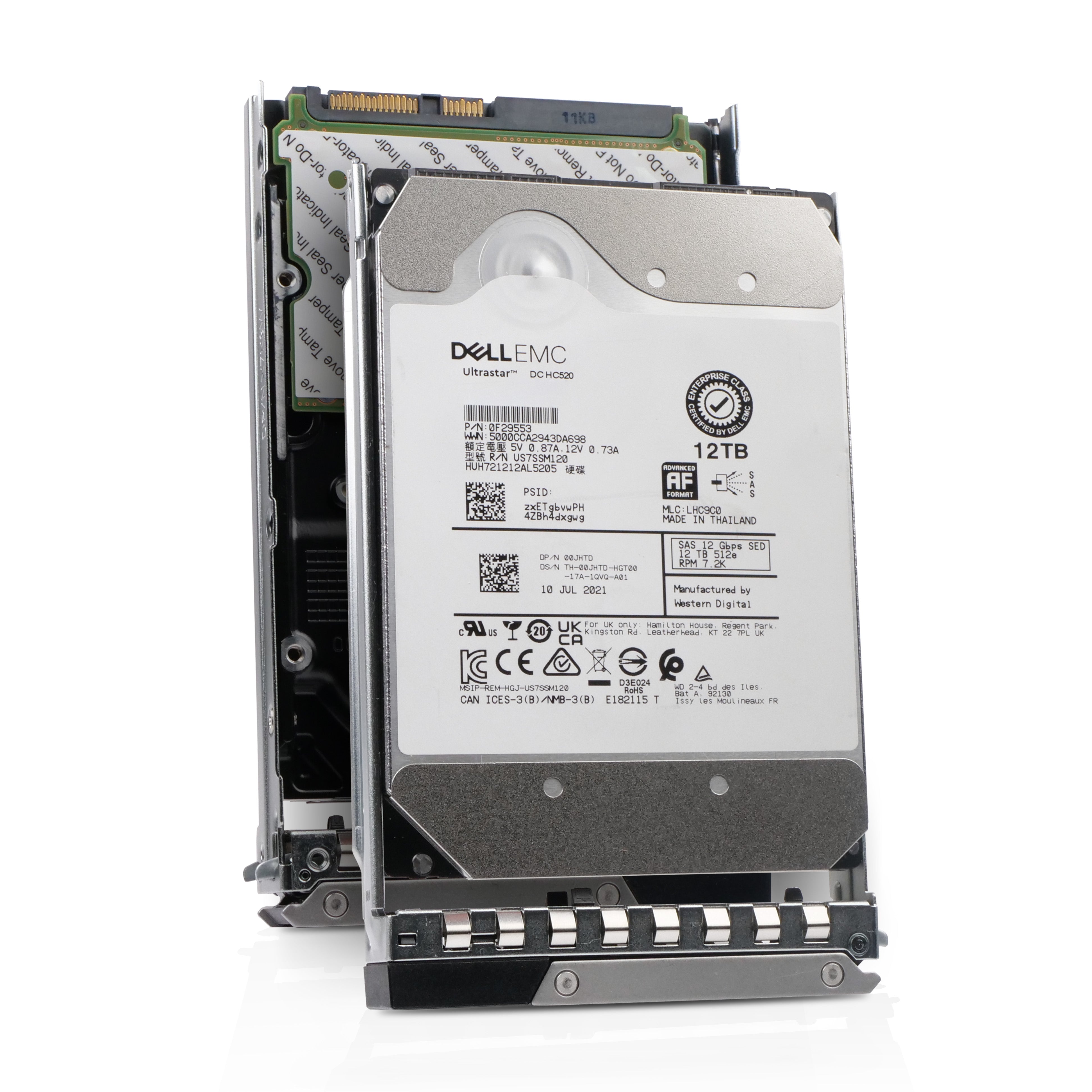 Dell G14 400-AXLI 12TB 7.2K RPM SAS 12Gb/s 512e 256MB 3.5in Refurbished HDD