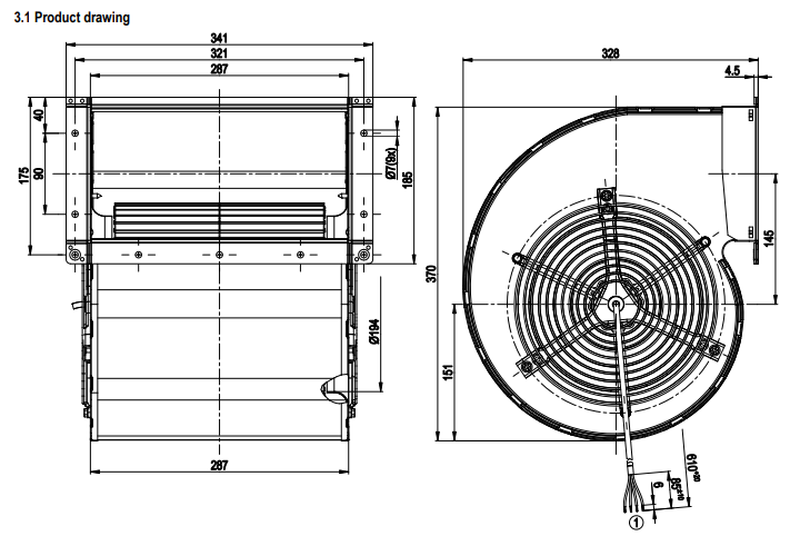 EBMpapst D4E225-BC01-23 FAN