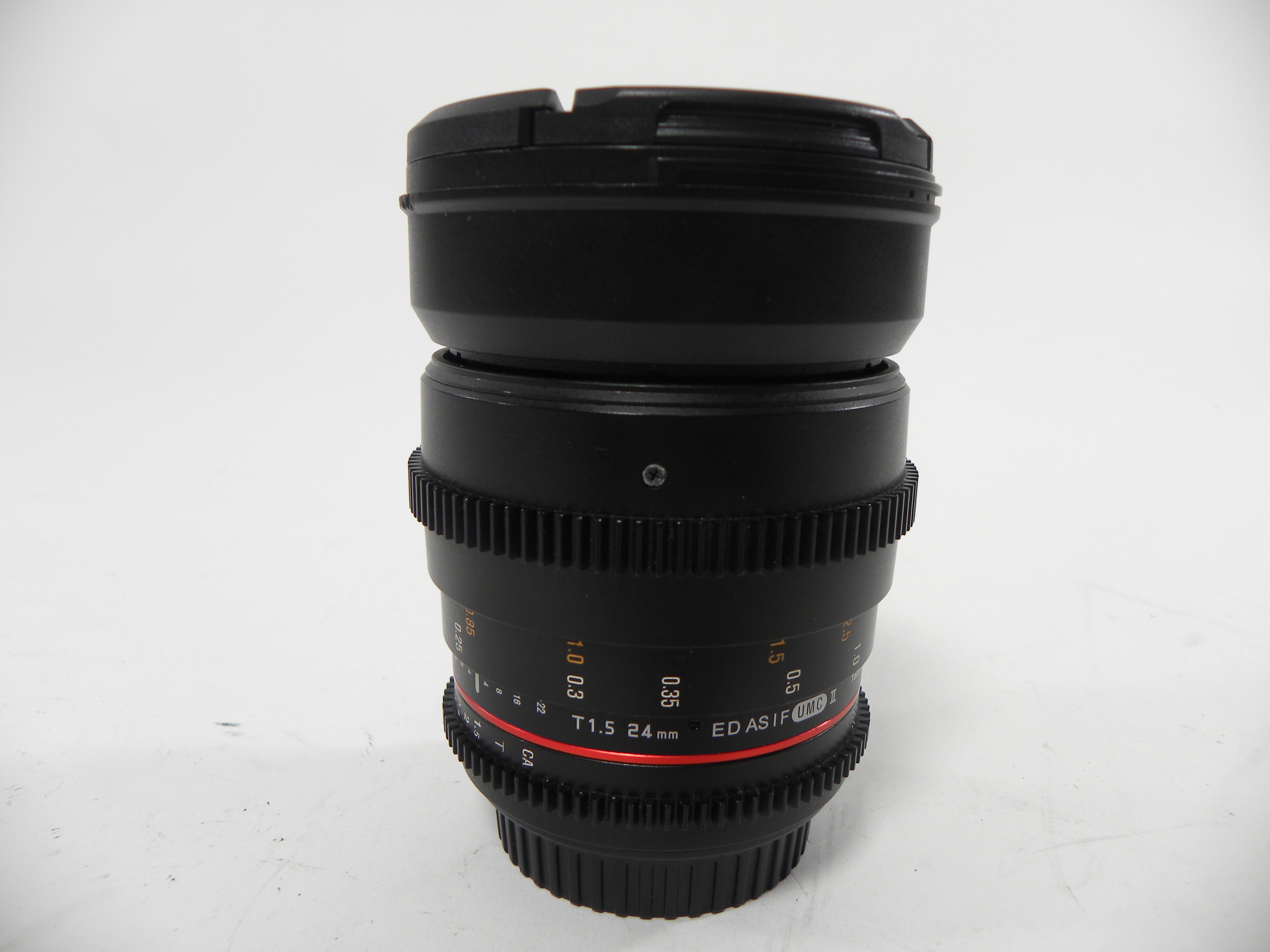 Rokinon 24mm f1.5 Canon EF-S Mount Parts only AS IS