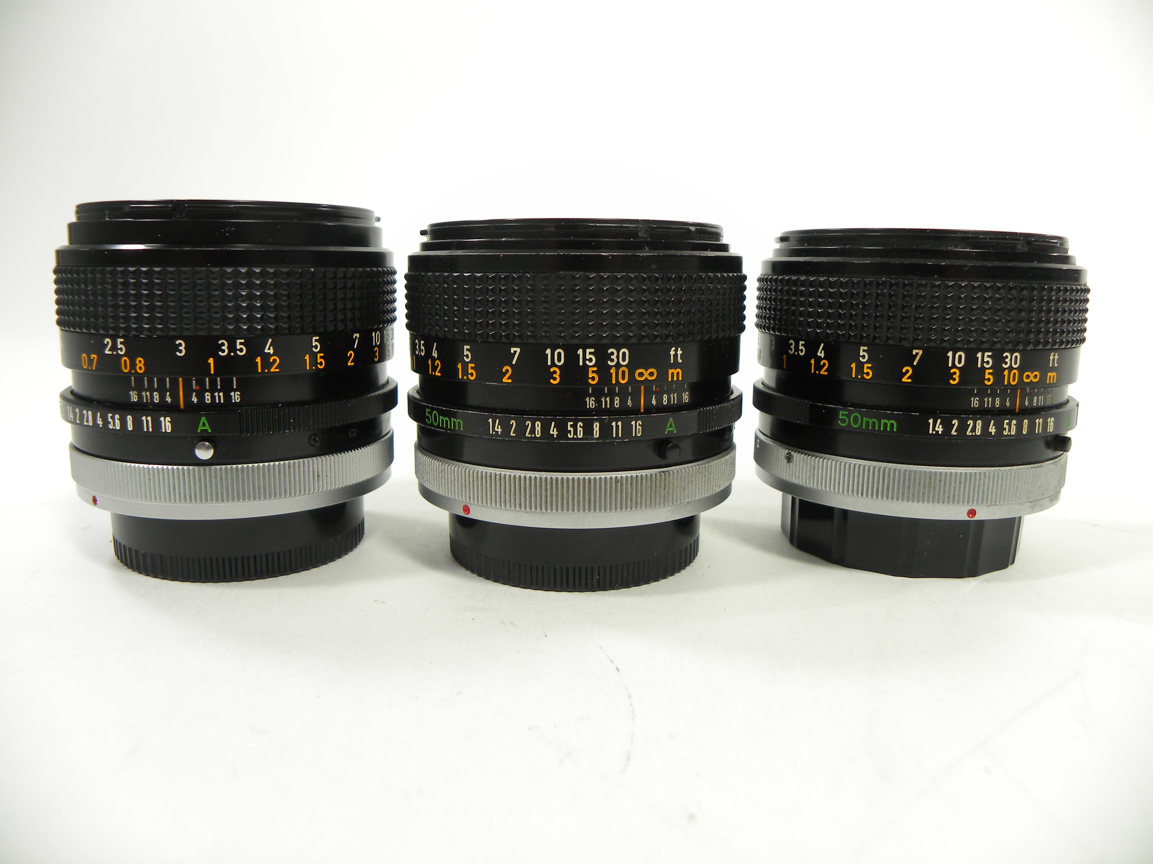 Canon FD 50mm f1.4 Lot of 3 AS IS No Returns (Parts or Repair)