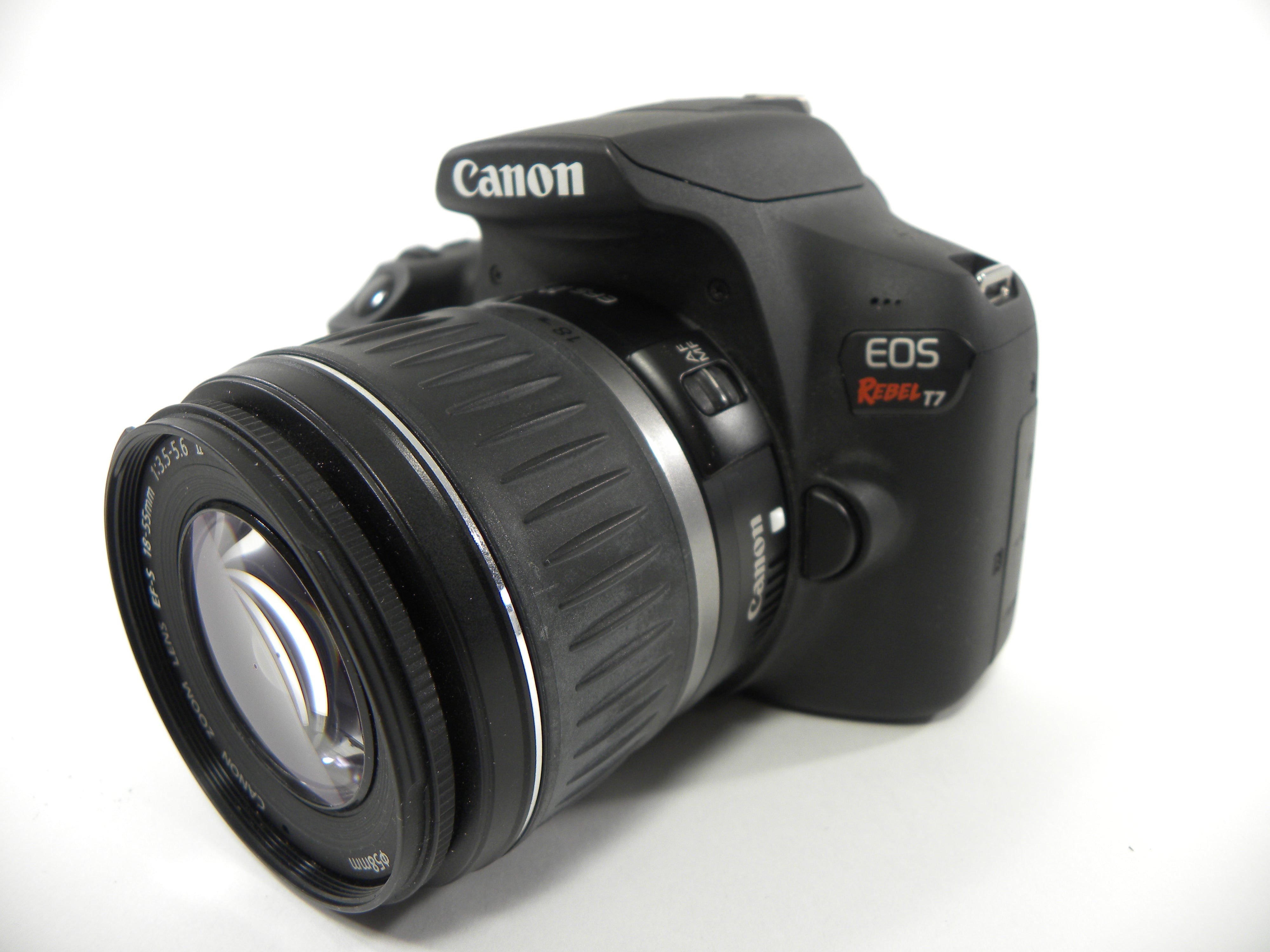 Canon EOS Rebel T7 24.1mp Digital SLR w/EF-S 18-55 II Shutter Ct. 1,195