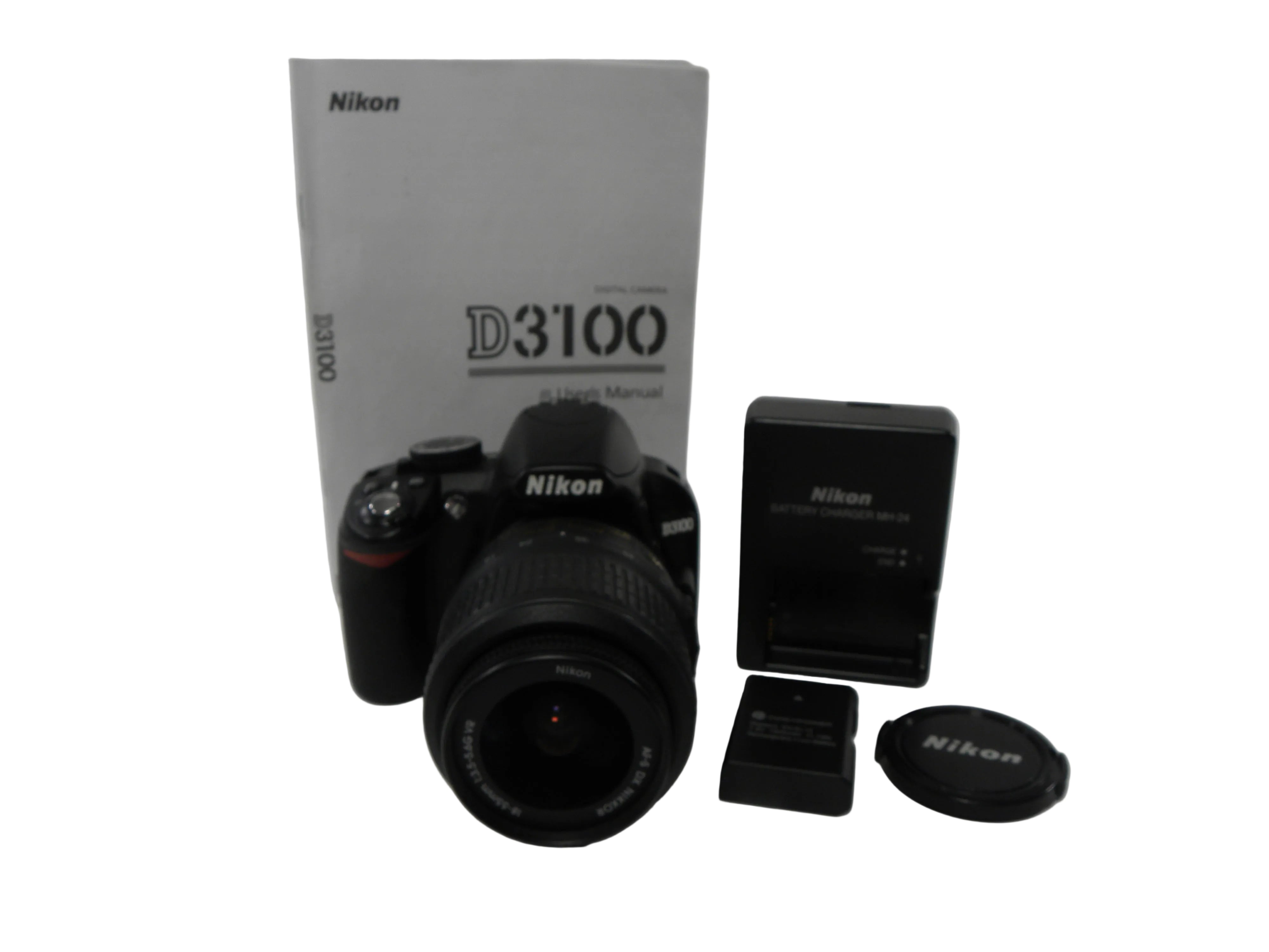 Nikon D3100 14.2mp Digital SLR w/Nikkor AF-S DX VR 18-55 Shutter Ct. 346