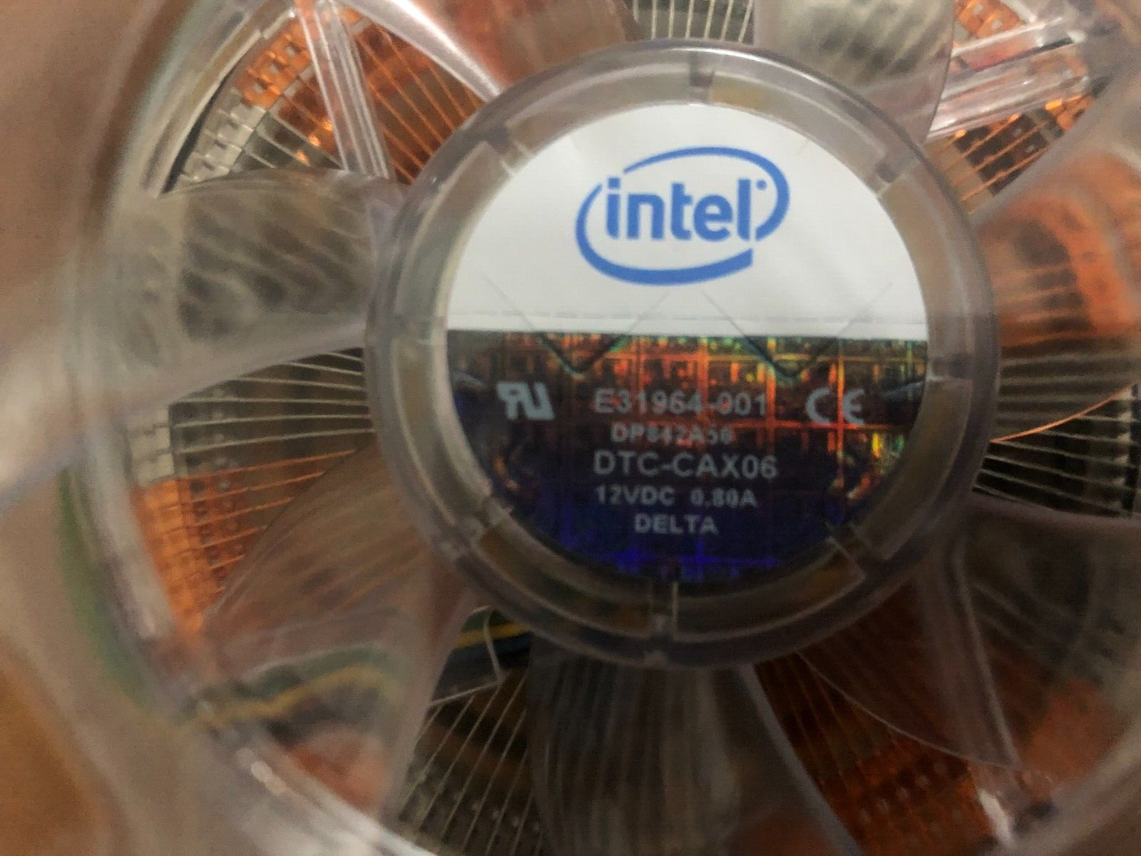 Intel E31964-001 12VDC 0.80A Socket-1366 4-PIN 4" Copper Core Aluminum Heat Sink