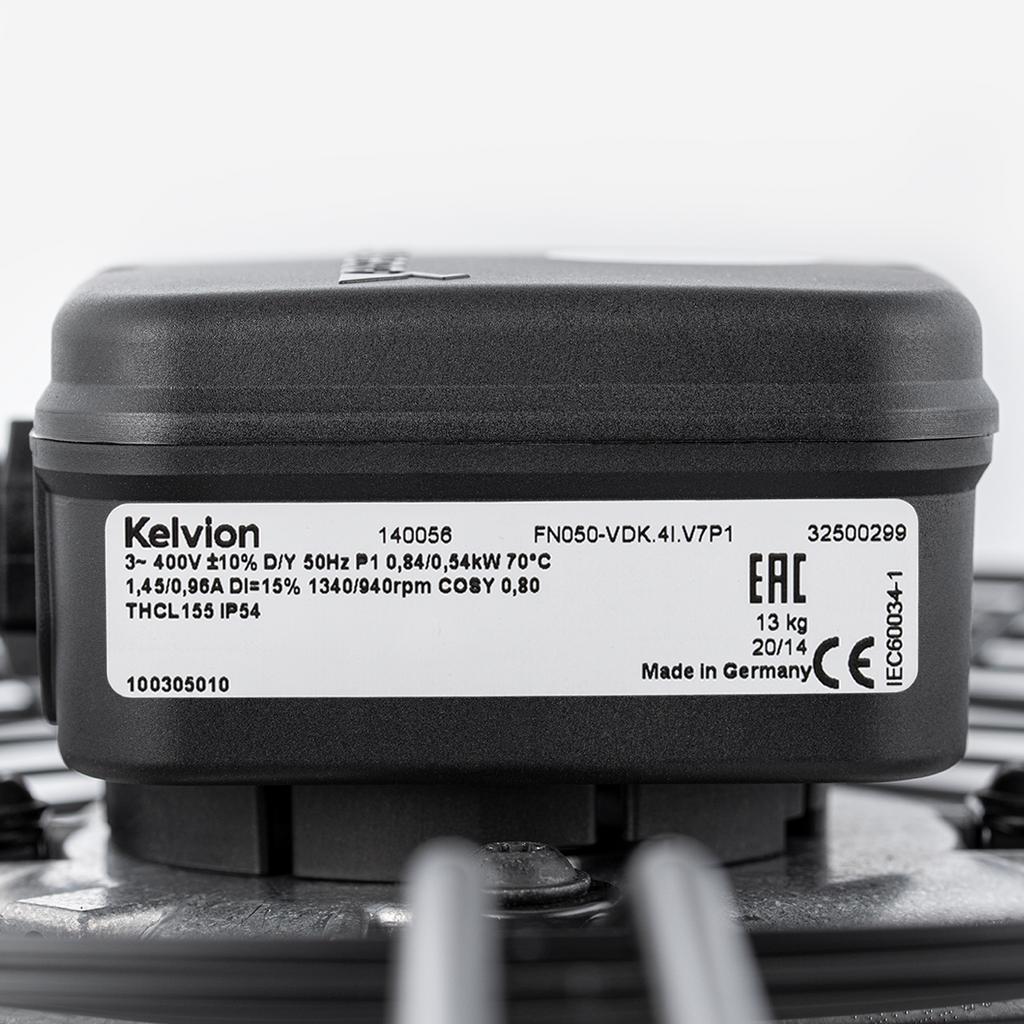 FN050-VDK.41.V7P1 ZIEHL-ABEGG Axial Fan 3~400V 0.49/1.2kW 0.84/2.0A 1025/1480rpm