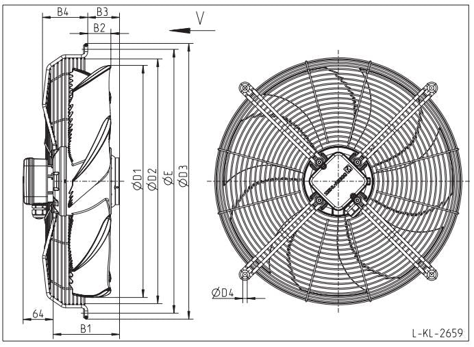 FN063-6EK.4M.V7P1 141739 ZIEHL-ABEGG Axial Fan 0.74kW Ultra-Quiet 910RPM Industrial Fan 230V