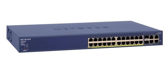 NETGEAR 28-Port PoE Fast Ethernet 10/100 Smart Switch with PoE (192W) (FS728TP) - FS728TP-100NAS