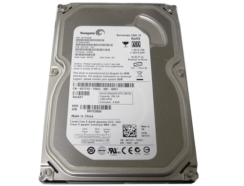 Seagate Barracuda 250GB SATA 3.0Gb/s 7200RPM 3.5-inch Desktop Hard Drive