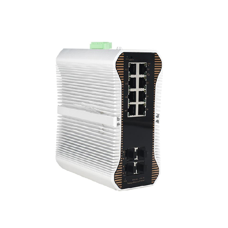 8-Port Gigabit Ethernet L3 Managed Industrial PoE+ Switch, 8 x PoE+ Ports @240W, 4x1/2.5/10Gb SFP+, -40 to 75°C Operating Temperature, FS IES3100-8TF-P Equivalent
