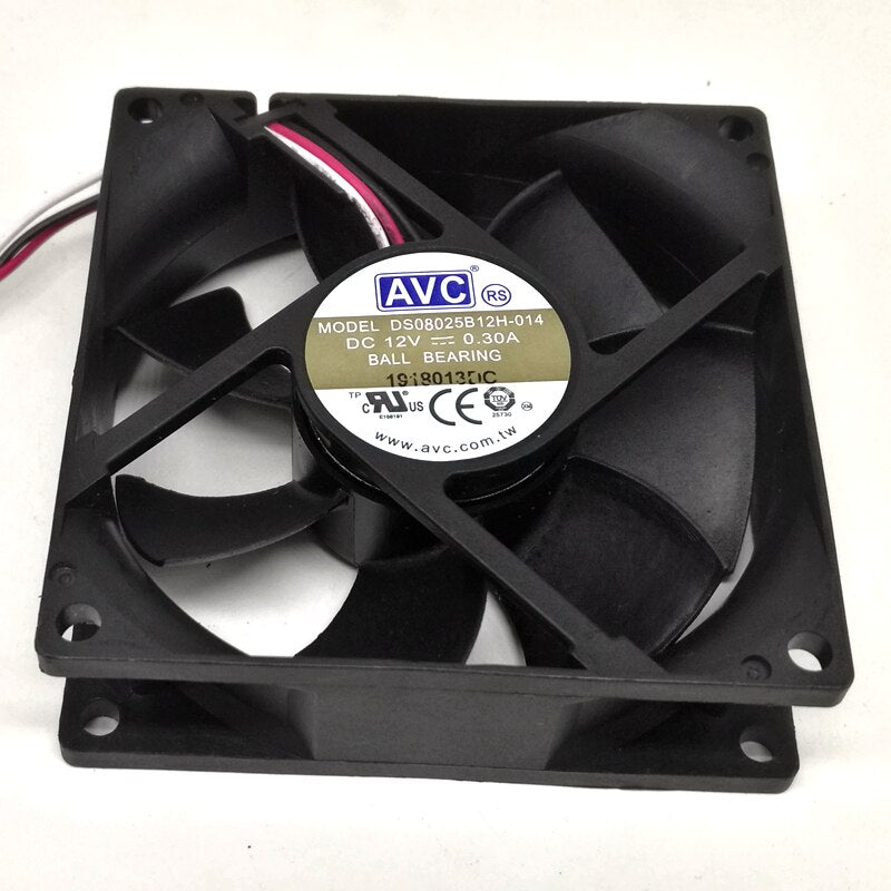 AVC DS08025B12H-014 12V DC 0.30A Axial Cooling Fan