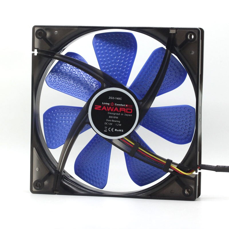 140MM 12V DC 0.1A 3-Wire Axial Cooling Fan