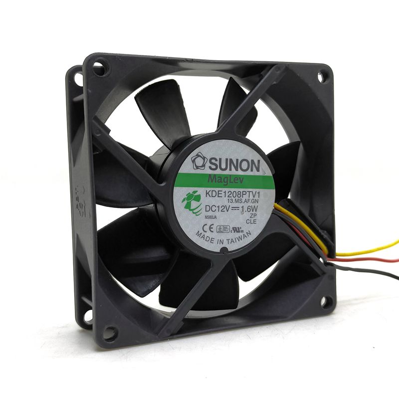 SUNON KDE1208PTV1 80x80x25mm 12V DC 3-Wire Axial Cooling Fan