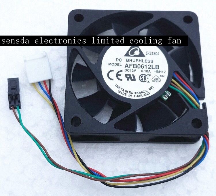 Delta DELTA 60x60x15mm 12V DC 0.10A 4-Wire Axial Cooling Fan