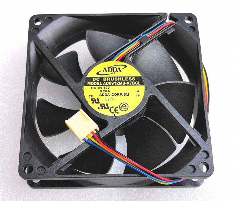 ADDA AD0912MB-A7BGL 0.20A 4-Wire Axial Cooling Fan