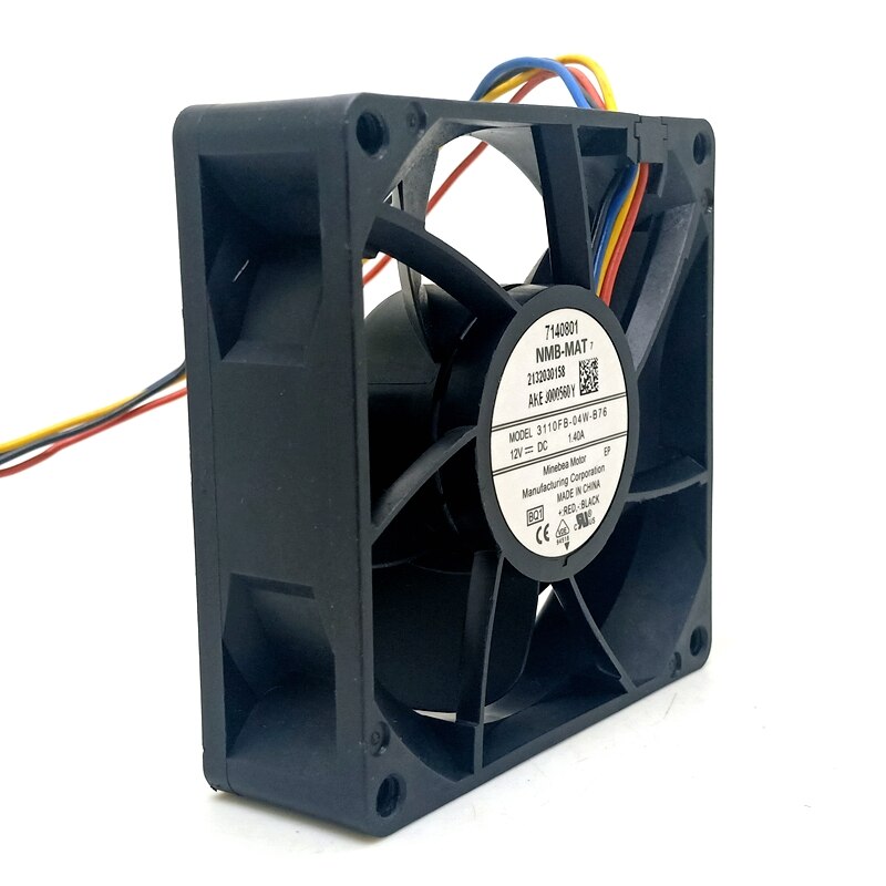NMB 3110FB-04W-B76 80x80x25mm 12V DC Axial Cooling Fan