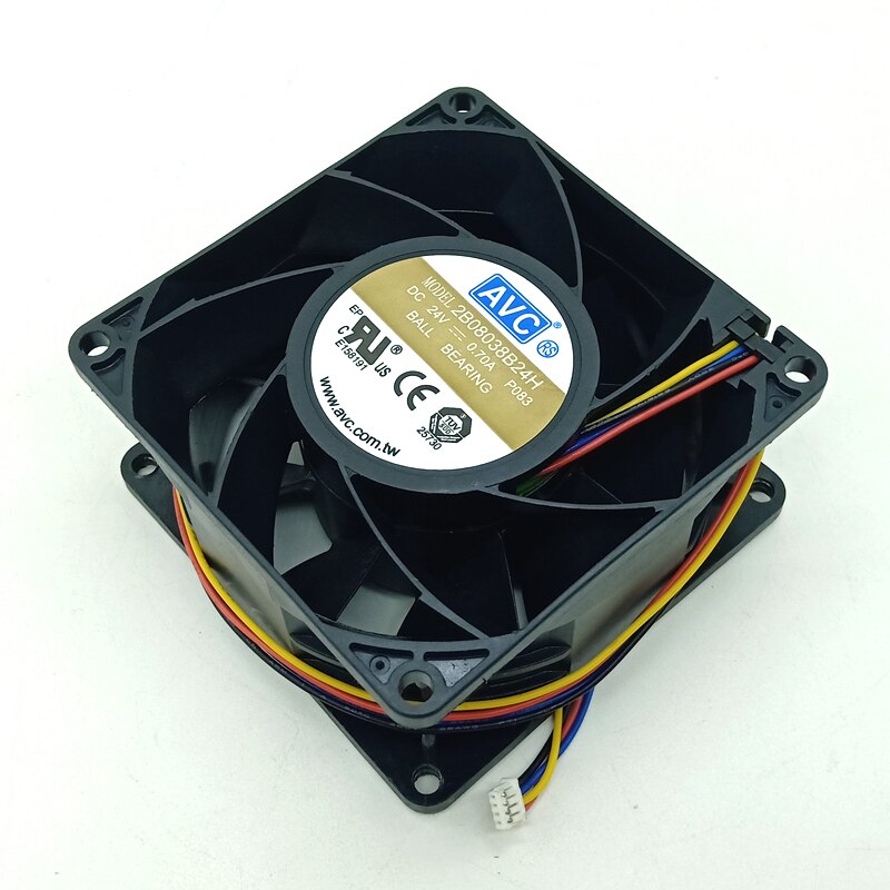 AVC 2B08038B24H 24V DC 80x80x38mm Brushless Cooling Fan