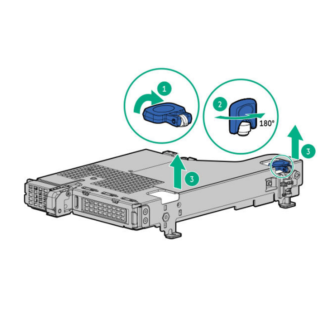 HPE ProLiant DL345 Gen11 x16 Low Profile Secondary Riser Kit | P59260-B21