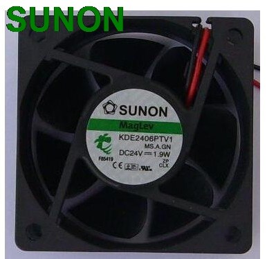 SUNON KDE2406PTV1.MS.A.GN 60x60x25mm 24V DC Axial Cooling Fan