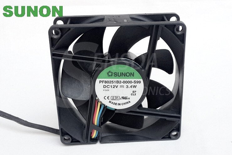 SUNON PF80251B2-0000-S99 80x80x25mm 12V DC Axial Cooling Fan