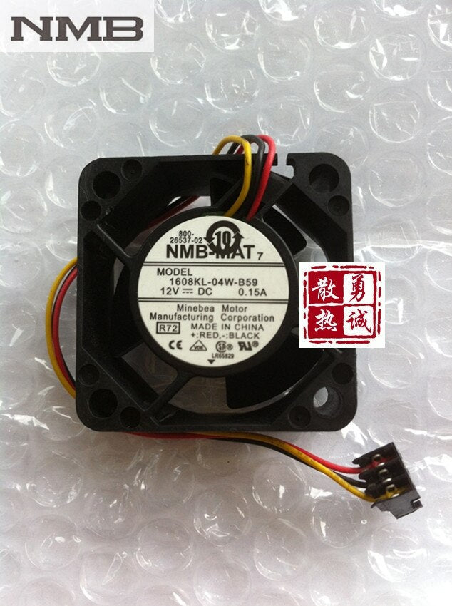 NMB 1608KL-04W-B59 40x40x20mm 12V DC 0.15A Axial Cooling Fan