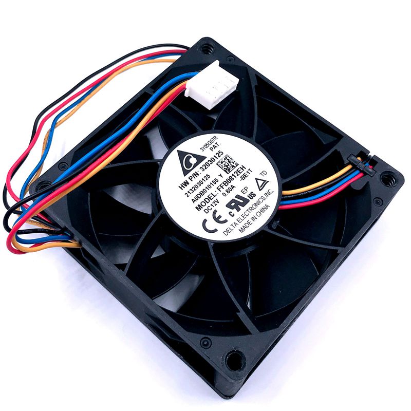 Delta FFB0812EH-BE1T 80x80x25mm 12V DC 0.80A 4-Wire DC Axial Fan